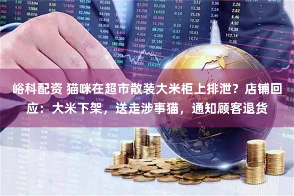 峪科配资 猫咪在超市散装大米柜上排泄？店铺回应：大米下架，送走涉事猫，通知顾客退货
